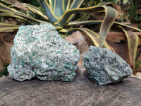 Natural Emerald Mica In Matrix Cobbed Specimens x 2 From Mutoko, Zimbabwe - Toprock Gemstones and Minerals 