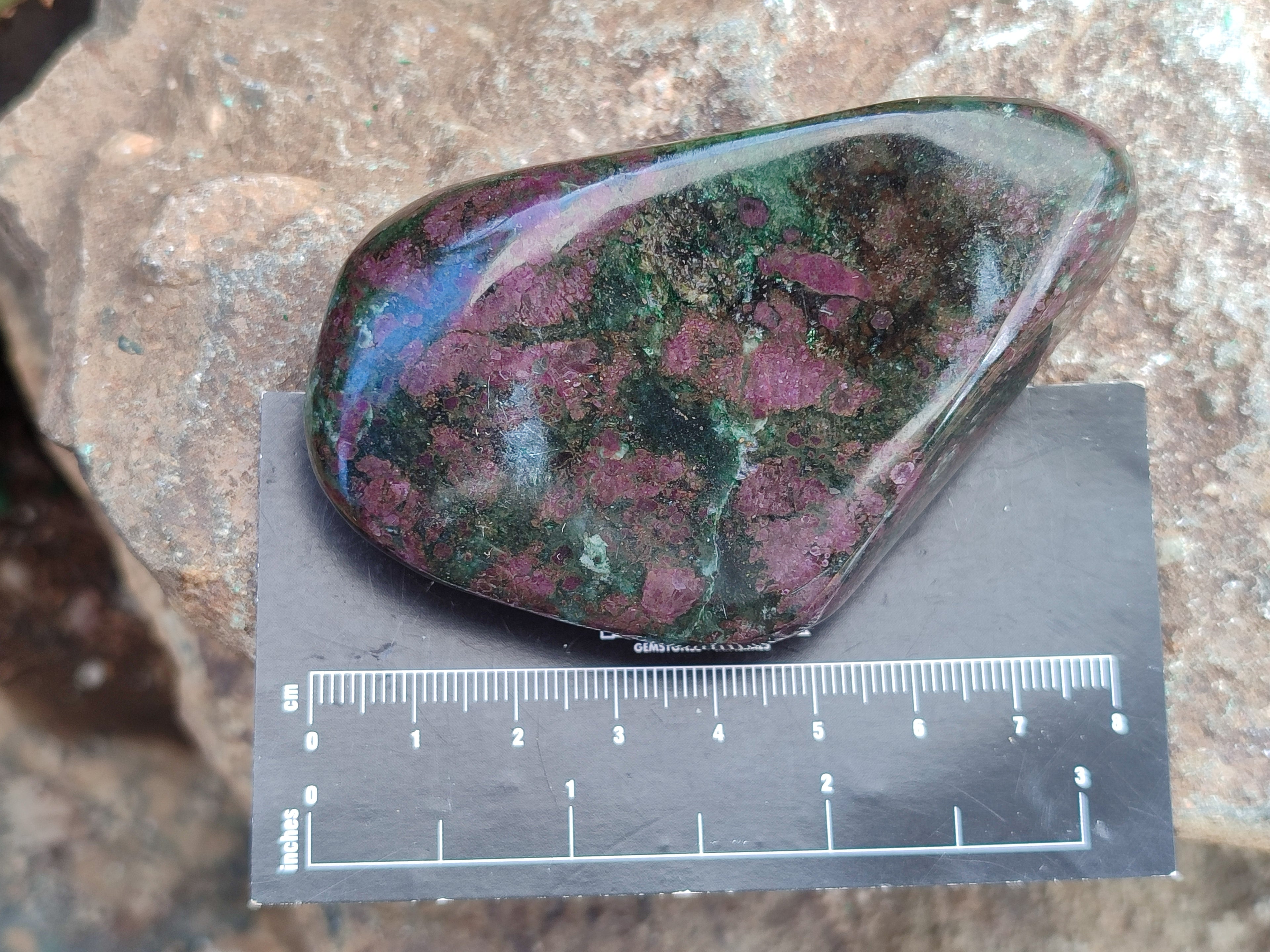 Polished Ruby Corundum In Chrome Verdite Free Forms x 6 From Zimbabwe - Toprock Gemstones and Minerals 