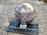 Polished Lepidolite with Pink Rubellite Spheres x 6 From Ambatondrazaka, Madagascar
