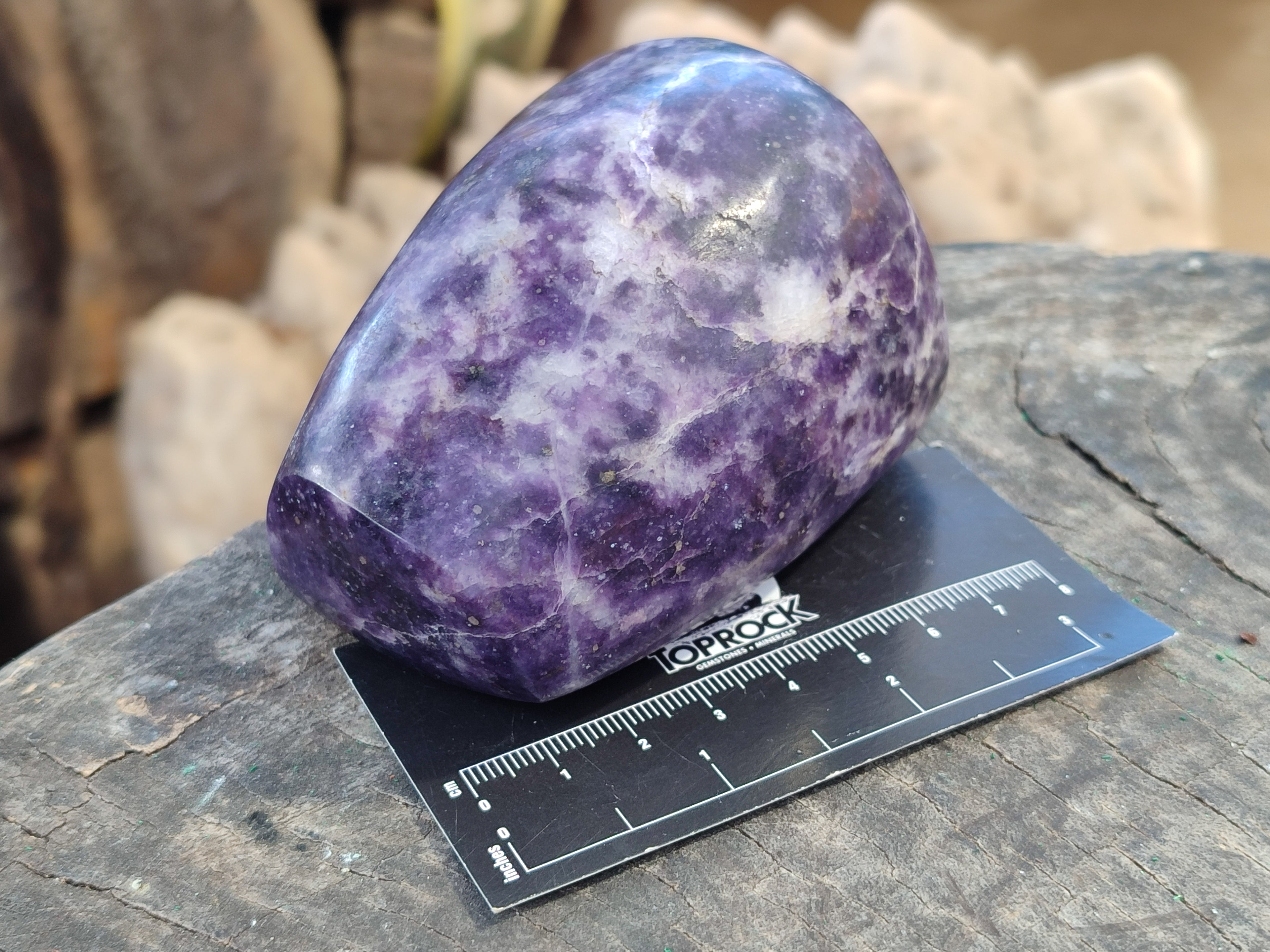 Polished Lepidolite Standing Free Forms x 4 From Zimbabwe - Toprock Gemstones and Minerals 