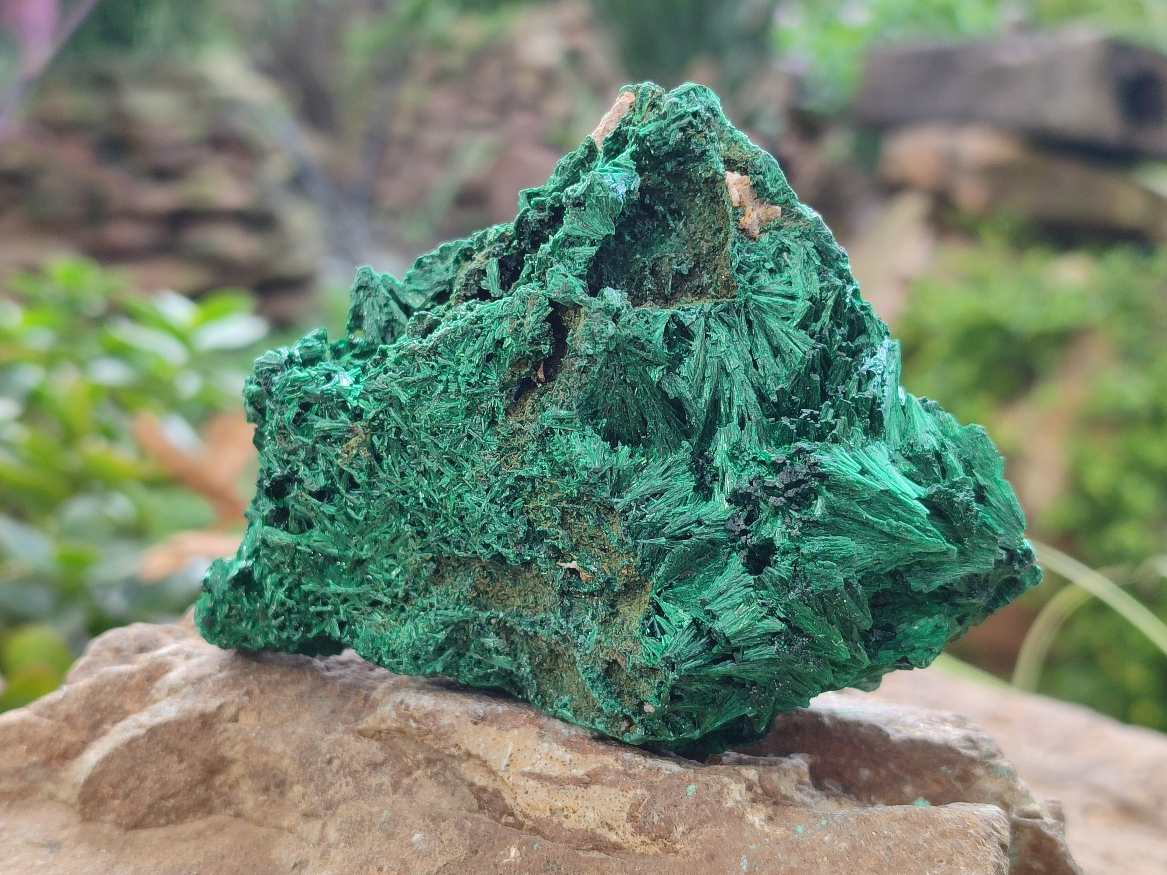 Natural Silky Malachite Specimens x 4 From Kasompe, Congo - Toprock Gemstones and Minerals 
