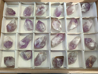 Natural Jacaranda Amethyst Single Quartz Crystals x 24 From Mumbwa, Zambia - Toprock Gemstones and Minerals 