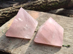 Polished Rose Quartz Pyramids x 6 From Ambatondrazaka, Madagascar - Toprock Gemstones and Minerals 
