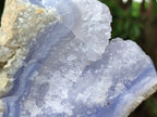 Natural Blue Lace Agate Geode Specimens x 2 From Nsanje, Malawi - Toprock Gemstones and Minerals 