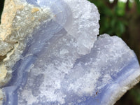 Natural Blue Lace Agate Geode Specimens x 2 From Nsanje, Malawi