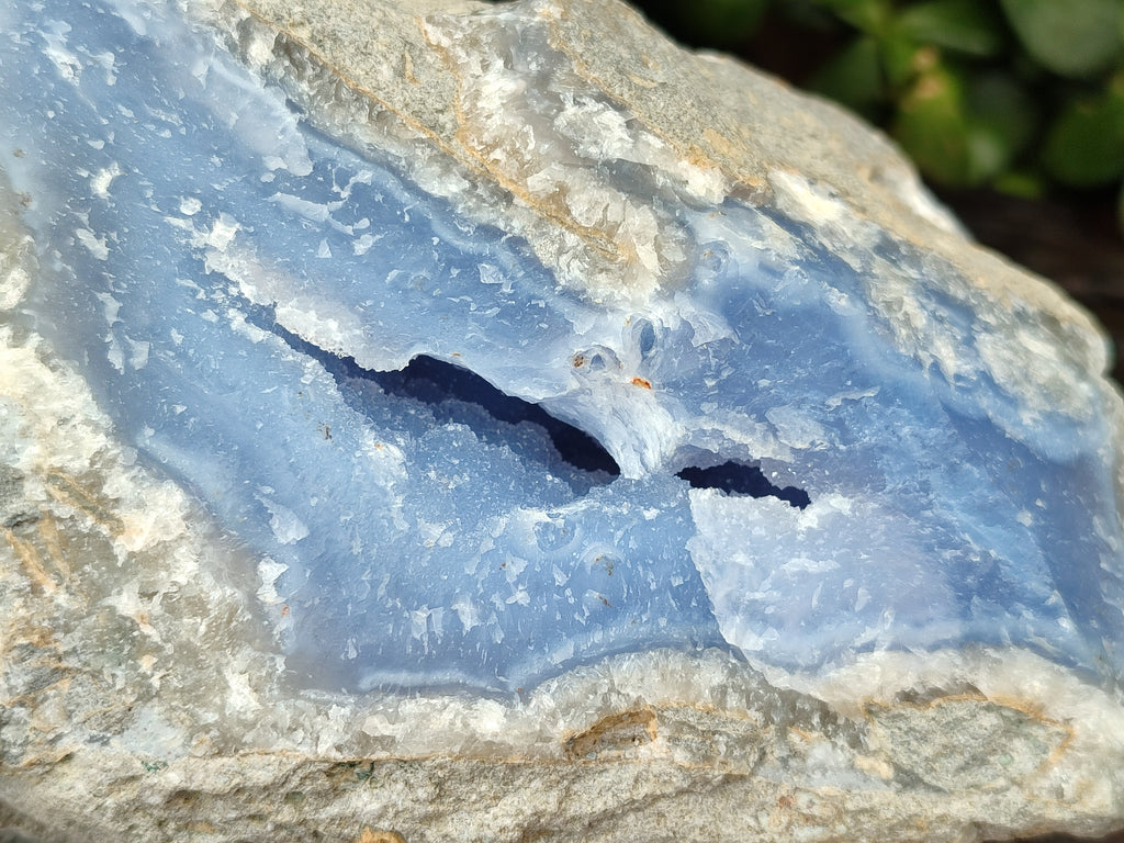 Natural Blue Lace Agate Geode Specimens x 2 From Nsanje, Malawi - Toprock Gemstones and Minerals 
