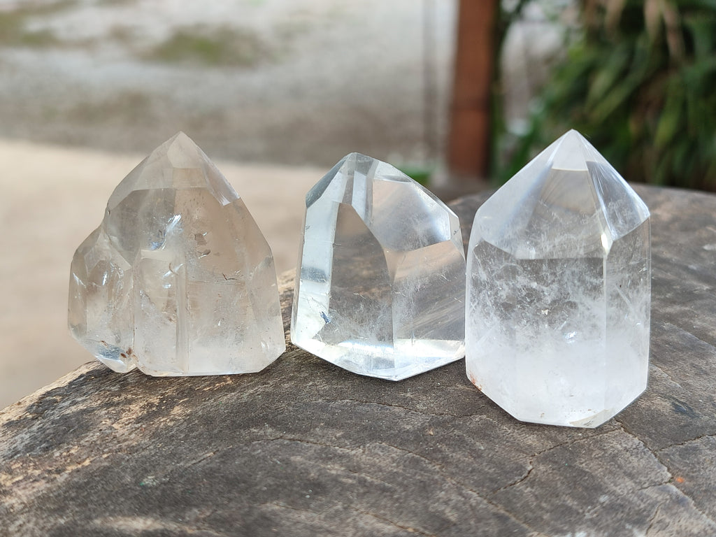 Polished Clear and Smokey Quartz Crystals x 20 From Madagascar - Toprock Gemstones and Minerals 