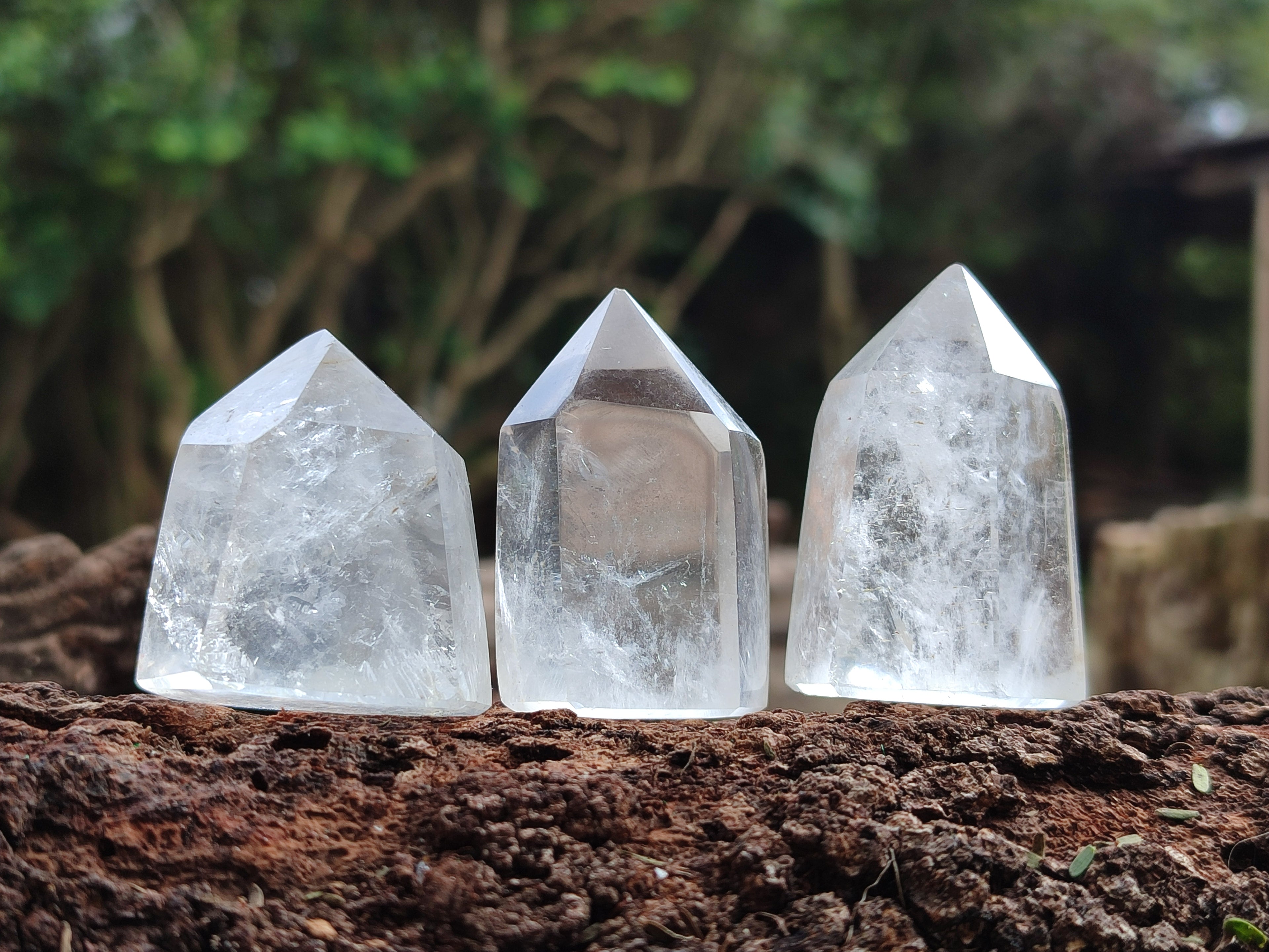 Polished Clear and Smokey Quartz Crystals x 20 From Madagascar - Toprock Gemstones and Minerals 