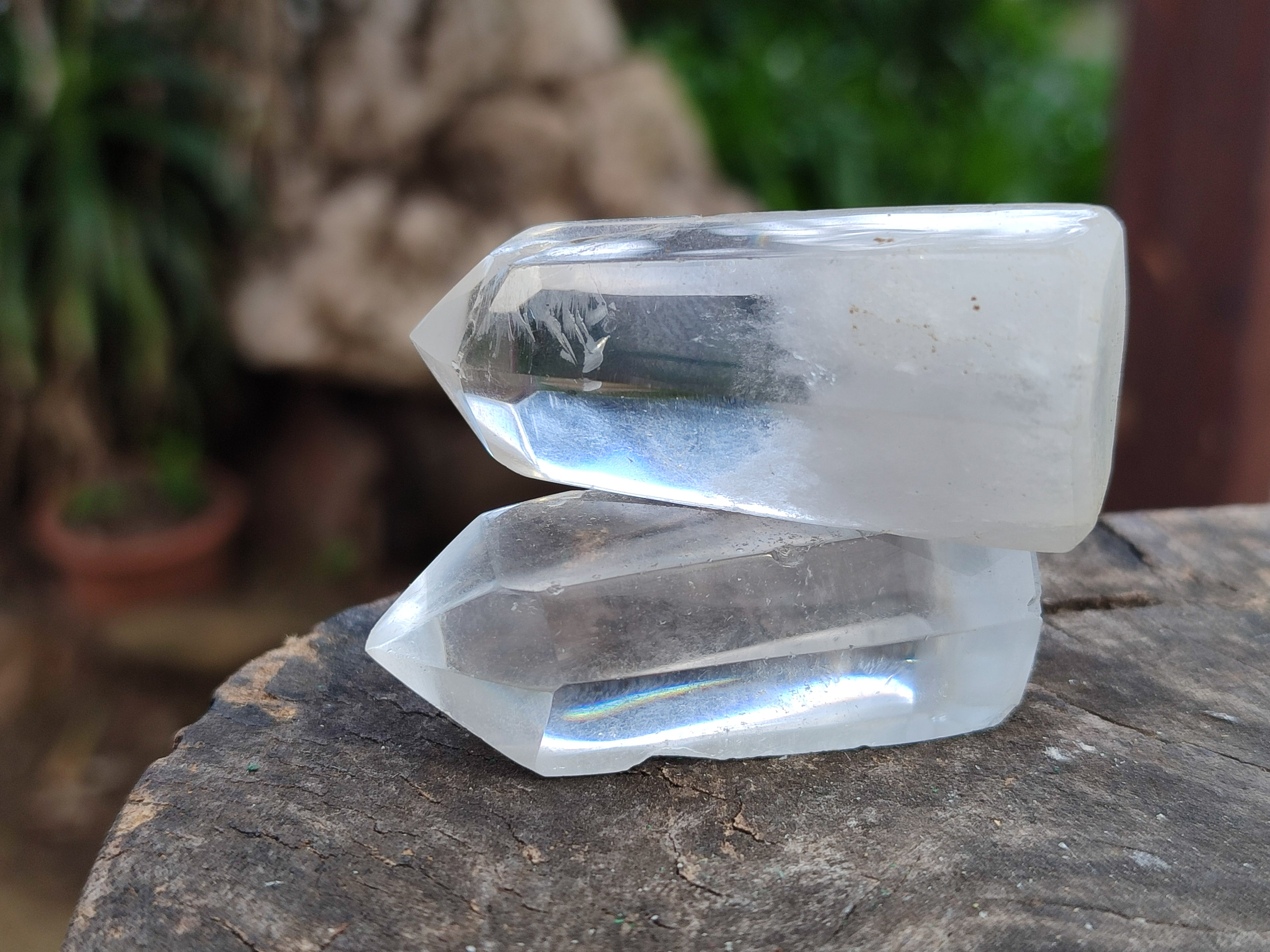 Polished Clear and Smokey Quartz Crystals x 20 From Madagascar - Toprock Gemstones and Minerals 