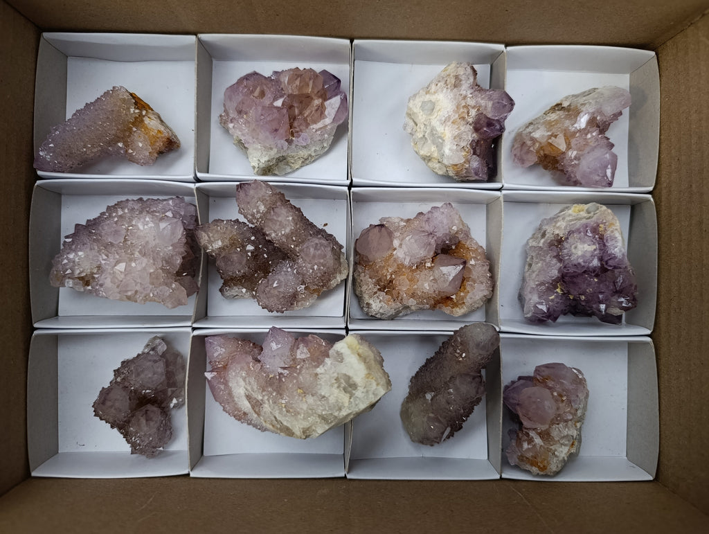 Natural Dark Purple Amethyst Spirit Quartz Clusters x 12 From Boekenhouthoek, South Africa - Toprock Gemstones and Minerals 