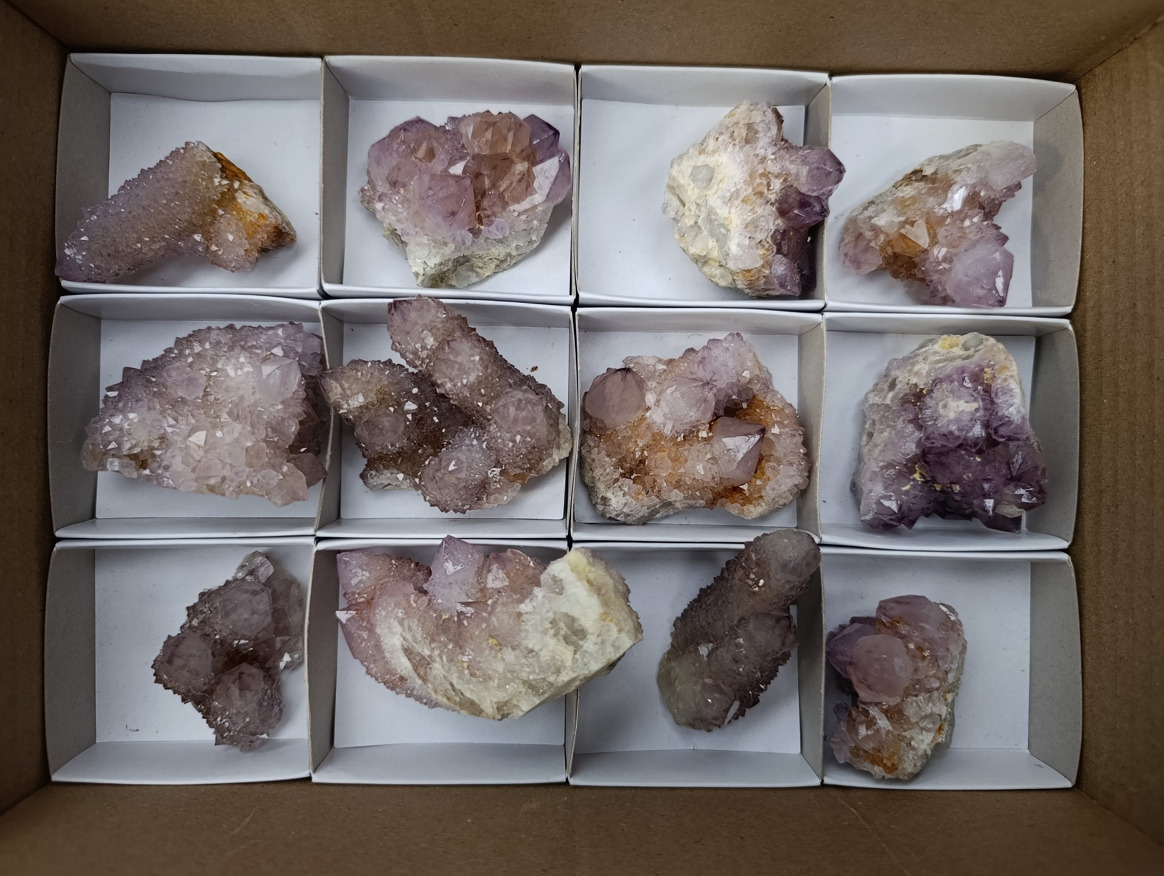 Natural Dark Purple Amethyst Spirit Quartz Clusters x 12 From Boekenhouthoek, South Africa - Toprock Gemstones and Minerals 