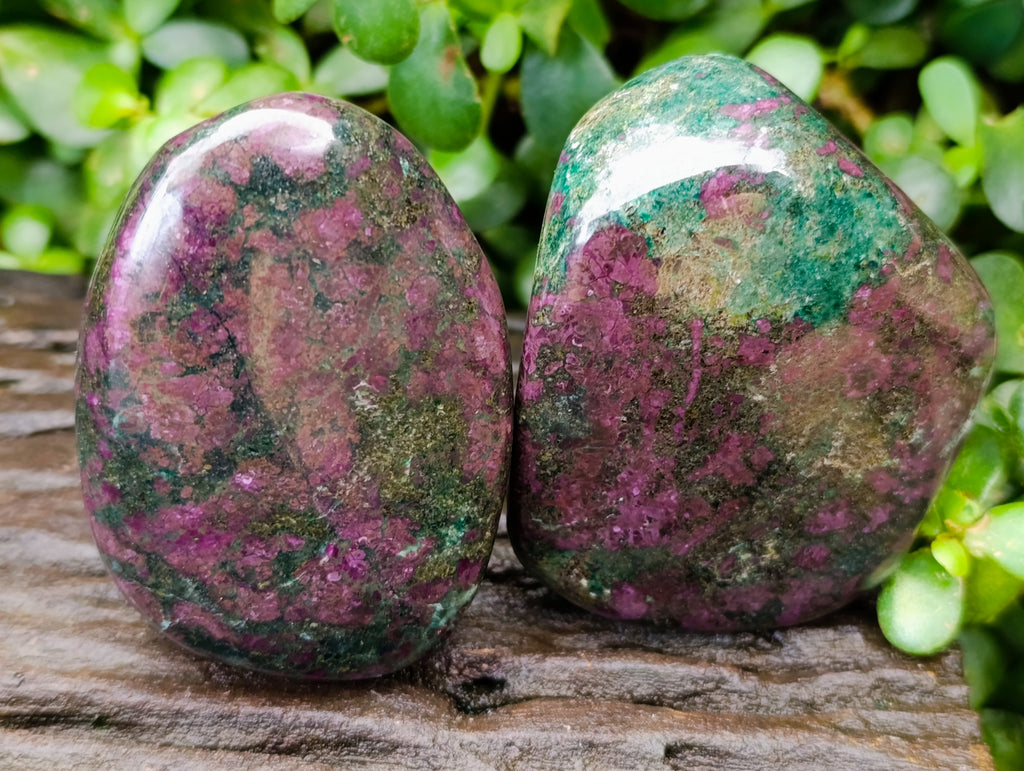 Polished Ruby Corundum In Chrome Verdite Free Forms x 4 From Zimbabwe - Toprock Gemstones and Minerals 