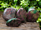 Polished Ruby Corundum In Chrome Verdite Free Forms x 4 From Zimbabwe - Toprock Gemstones and Minerals 
