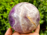 Polished Smokey Chevron Amethyst Sphere x 1 From Madagascar