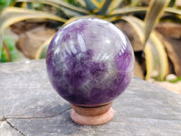 Polished Smokey Chevron Amethyst Sphere x 1 From Madagascar