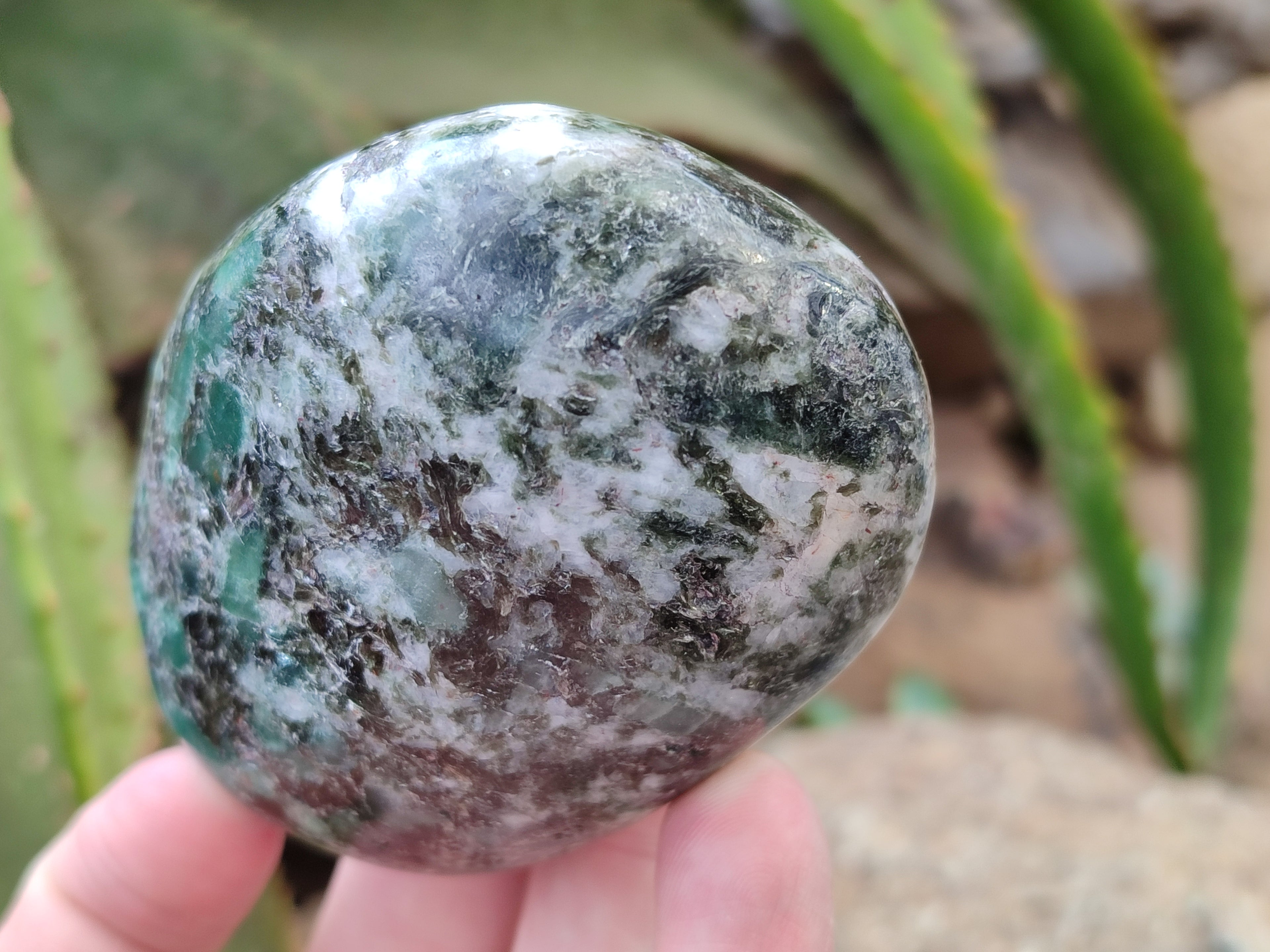 Polished Emerald Mica In Matrix Free Forms x 6 From Mutoko, Zimbabwe - Toprock Gemstones and Minerals 