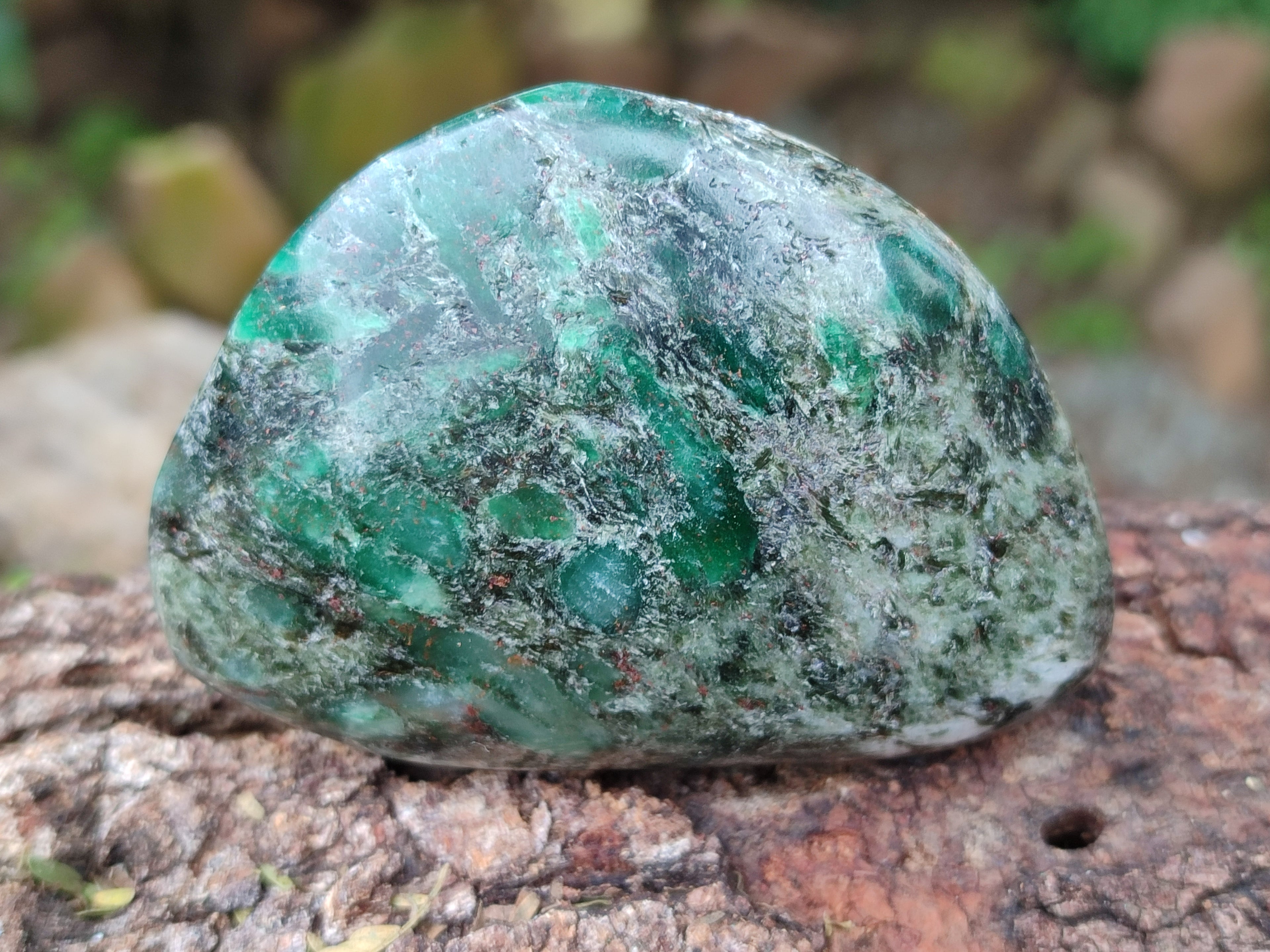 Polished Emerald Mica In Matrix Free Forms x 6 From Mutoko, Zimbabwe - Toprock Gemstones and Minerals 