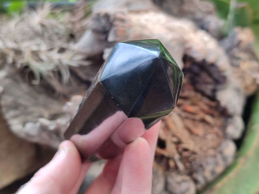 Polished Black Basalt Points x 6 From Antsirabe, Madagascar - Toprock Gemstones and Minerals 