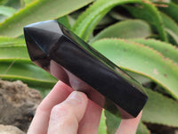 Polished Black Basalt Points x 6 From Antsirabe, Madagascar