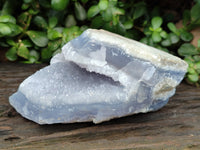 Natural Blue Lace Agate Geode Specimens x 2 From Nsanje, Malawi
