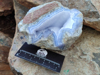 Natural Blue Lace Agate Geode Specimens x 2 From Nsanje, Malawi