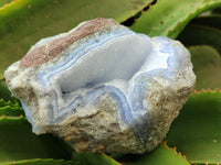 Natural Blue Lace Agate Geode Specimens x 2 From Nsanje, Malawi