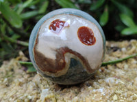 Polished Polychrome Jasper Spheres x 3 From Northwest Coast, Madagascar