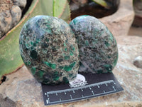 Polished Emerald Mica In Matrix Standing Free Forms x 4 From Mutoko, Zimbabwe - Toprock Gemstones and Minerals 