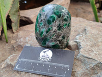 Polished Emerald Mica In Matrix Standing Free Forms x 4 From Mutoko, Zimbabwe - Toprock Gemstones and Minerals 
