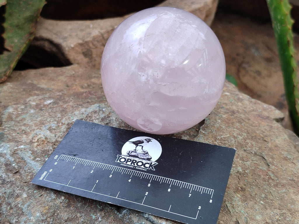 Polished Rose Quartz Spheres x 3 From Ambatondrazaka, Madagascar - Toprock Gemstones and Minerals 