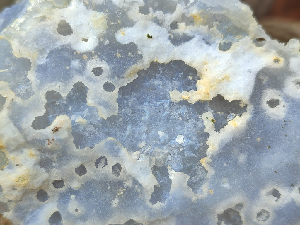 Natural Etched Blue Chalcedony Specimens x 4 From Nsanje, Malawi - Toprock Gemstones and Minerals 