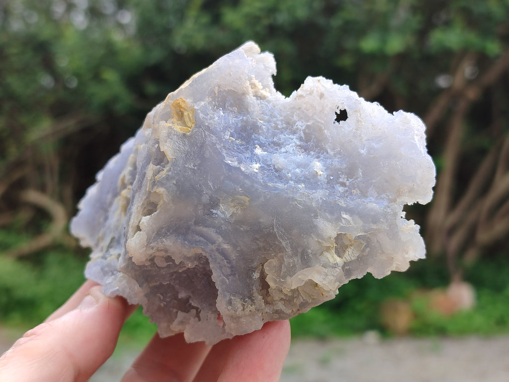 Natural Etched Blue Chalcedony Specimens x 4 From Nsanje, Malawi - Toprock Gemstones and Minerals 