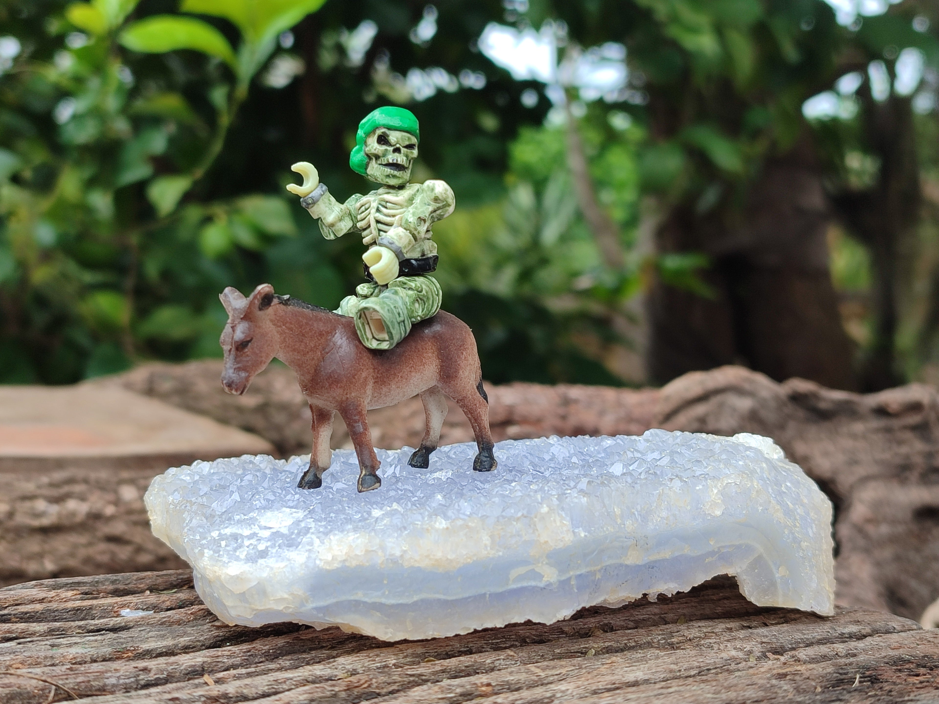Natural Etched Blue Chalcedony Specimens x 4 From Nsanje, Malawi - Toprock Gemstones and Minerals 
