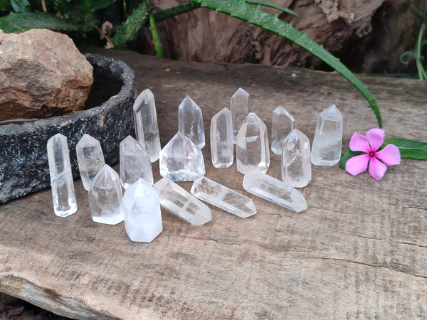 Polished Clear Quartz Crystals x 35 From Madagascar