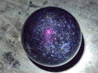 Polished Rare Blue Spark Iolite Spheres with Pink Feldspar Spots x 3 From Madagascar