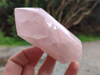 Polished Double Terminated Rose Quartz Points x 6 From Ambatondrazaka, Madagascar