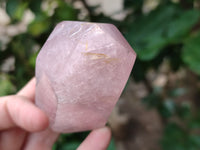 Polished Double Terminated Rose Quartz Points x 6 From Ambatondrazaka, Madagascar