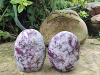 Polished Rubellite Pink Tourmaline Standing Free Forms x 4 From Madagascar