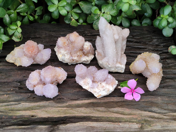 Natural Amethyst Spirit Quartz Clusters x 6 From Boekenhouthoek, South Africa