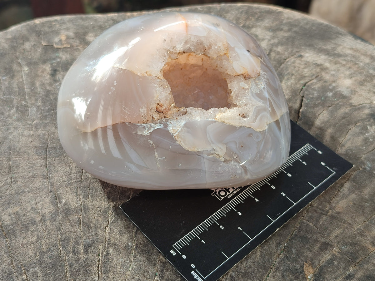 Polished Amethyst Agate Geode x 6 From Madagascar - Toprock Gemstones and Minerals 
