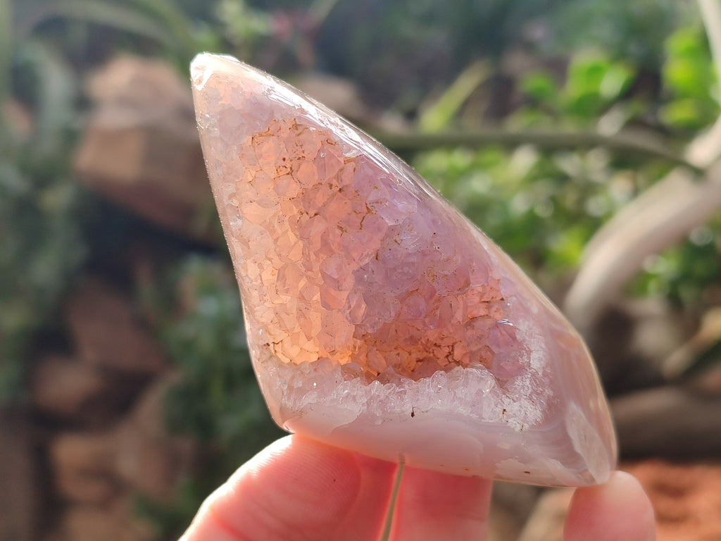 Polished Amethyst Agate Geode x 6 From Madagascar - Toprock Gemstones and Minerals 