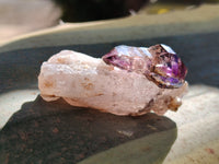 Natural Smokey Window Amethyst Crystals with Enhydro Bubbles x 20 From Chiredzi, Zimbabwe