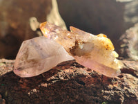 Natural Smokey Window Amethyst Crystals with Enhydro Bubbles x 20 From Chiredzi, Zimbabwe