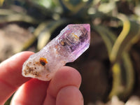 Natural Smokey Window Amethyst Crystals with Enhydro Bubbles x 20 From Chiredzi, Zimbabwe