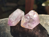 Natural Smokey Window Amethyst Crystals with Enhydro Bubbles x 20 From Chiredzi, Zimbabwe