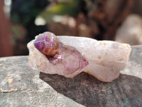 Natural Smokey Window Amethyst Crystals with Enhydro Bubbles x 20 From Chiredzi, Zimbabwe