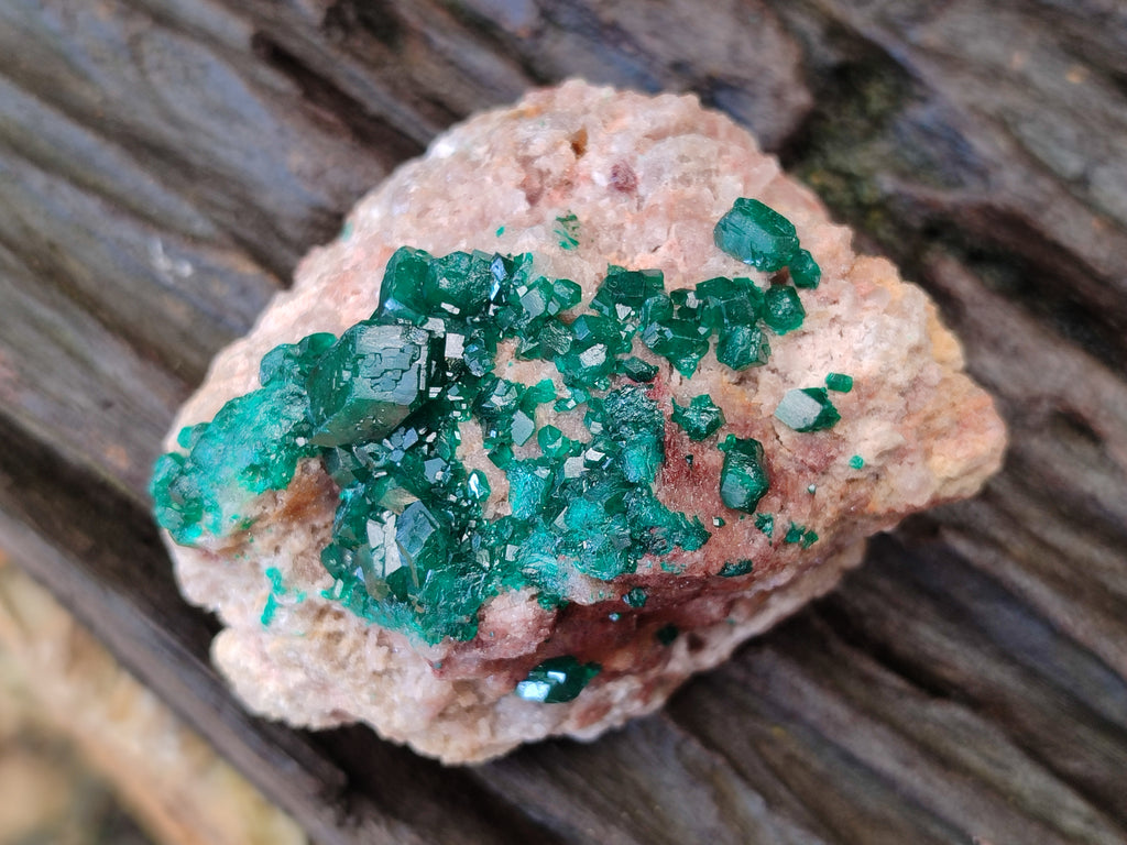 Natural Dioptase on Dolomite Matrix Specimens x 4 From Likasi, Congo - Toprock Gemstones and Minerals 