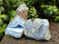 Natural Blue Lace Agate Geode Specimens x 24 From Nsanje, Malawi