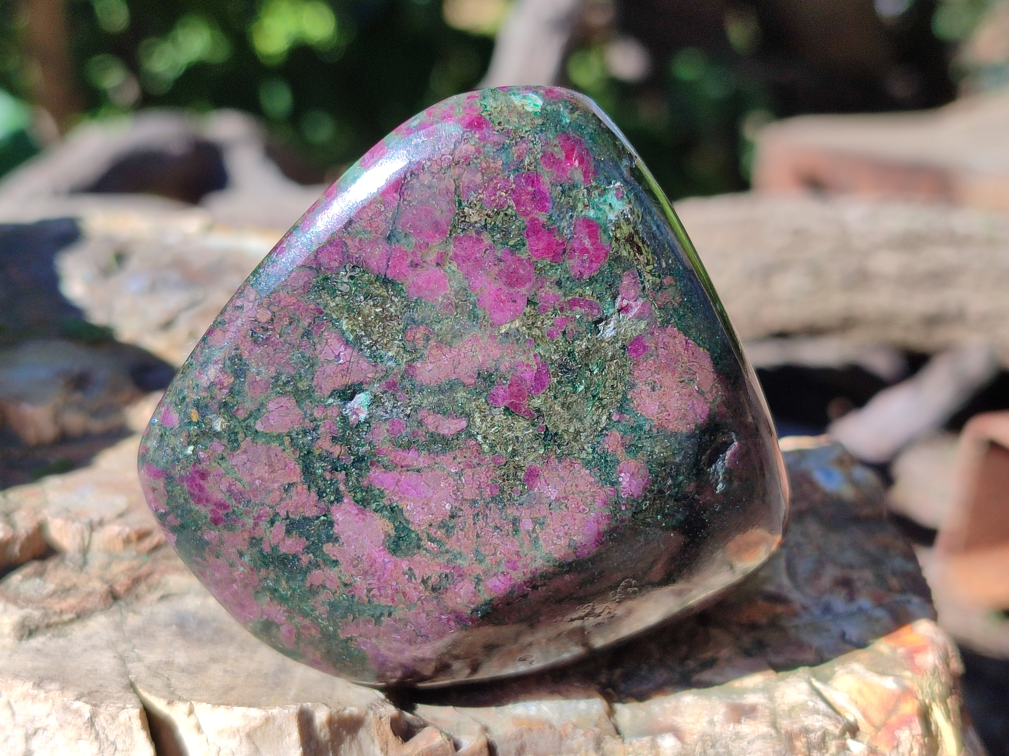 Polished Ruby Corundum In Chrome Verdite Free Forms x 6 From Zimbabwe - Toprock Gemstones and Minerals 