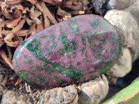 Polished Ruby Corundum In Chrome Verdite Free Forms x 6 From Zimbabwe